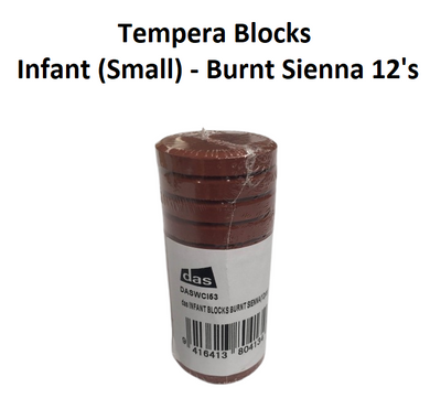 Burnt Sienna 12's - Tempera Blocks Infant (Small)