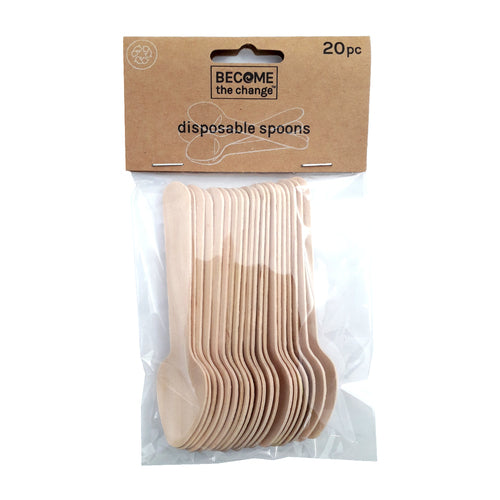 Teaspoon 20pc - Disposable Wooden Cutlery