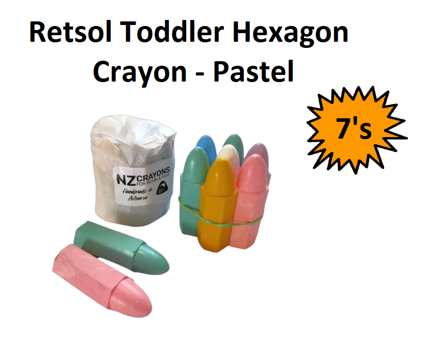 Retsol Toddler Hexagon Crayon - Pastel 7's