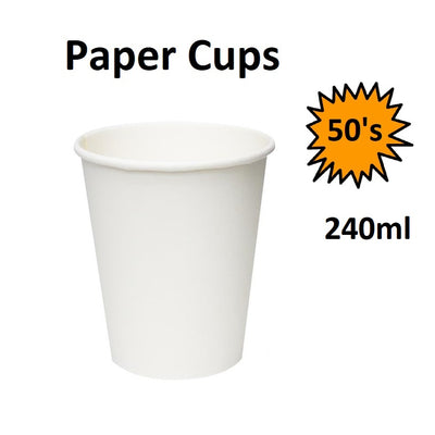 Paper Cups 280ml (8oz) - Pack of 50