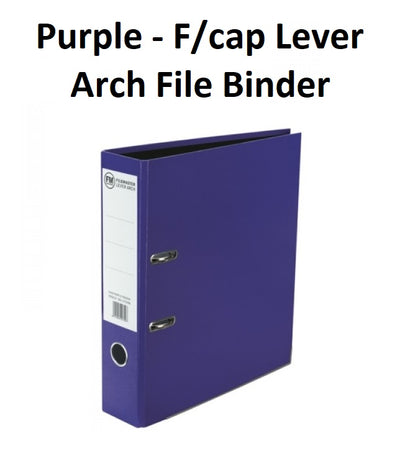 Purple - Foolscap Lever Arch File