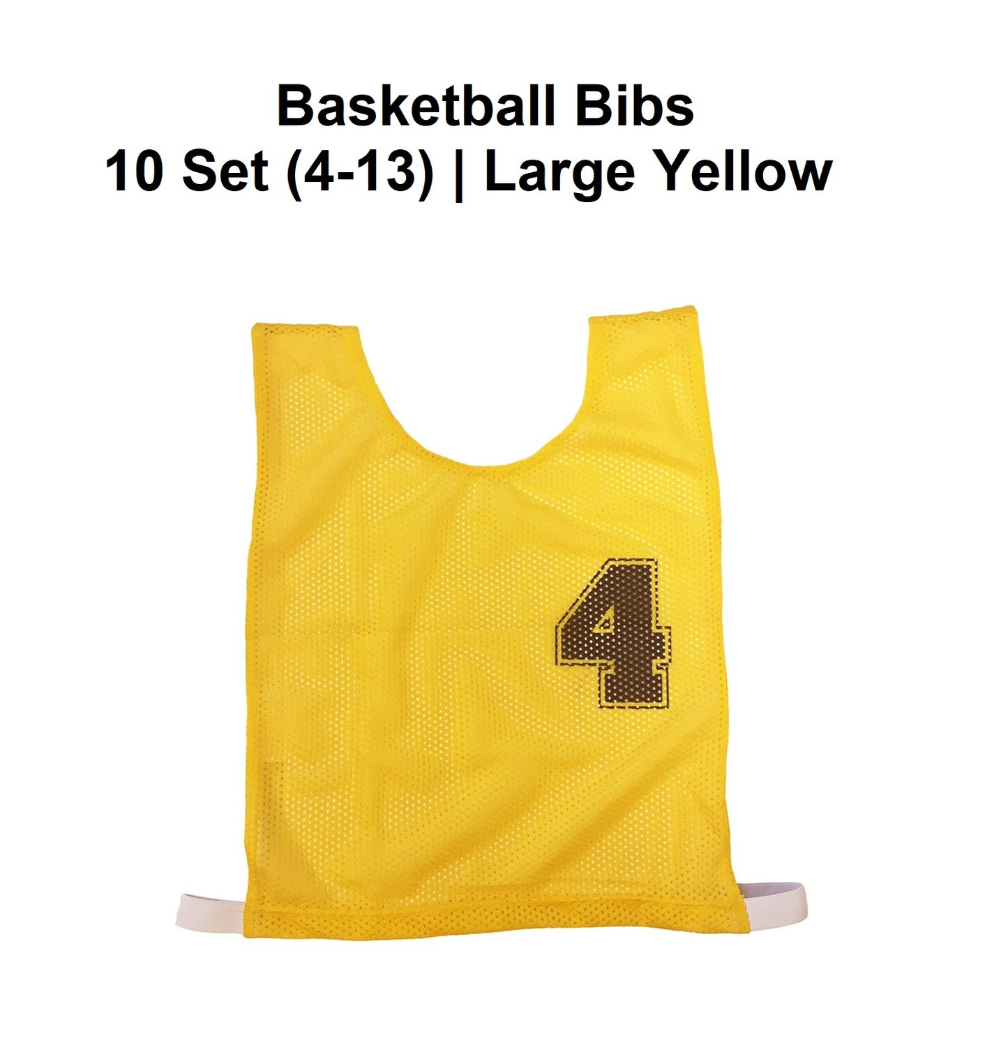 Basketball Bibs - 10 Set (4-13) | Large Yellow