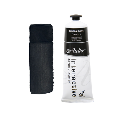 Carbon Black 80ml - Atelier Acrylic Paint S1