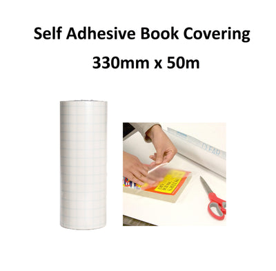 Self Adhesive Book Covering - 330mm x 50m