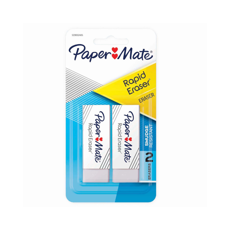 Paper Mate Rapid Erase Erasers - Pack of 2