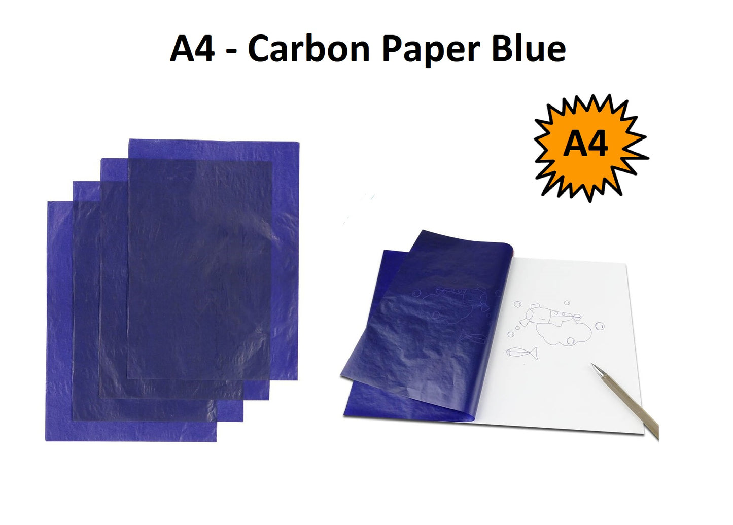A4 - Carbon Paper Blue - 100's