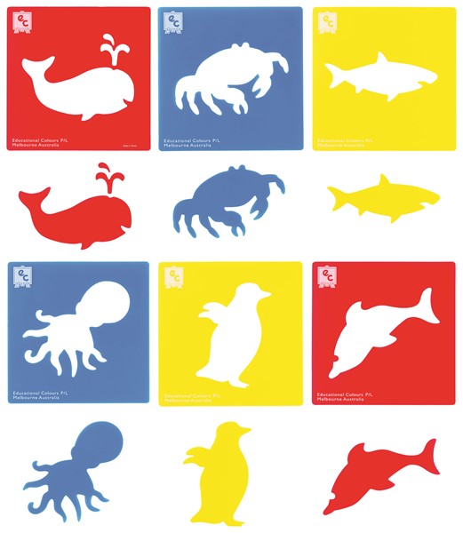 Sealife - 6 Piece Stencils (200 x 200mm)