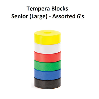 Assorted 6's - Tempera Blocks Senior (Large)