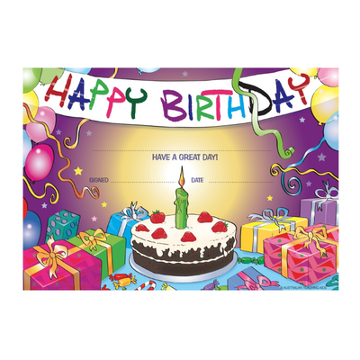 Happy Birthday - Certificates (Pack of 35)