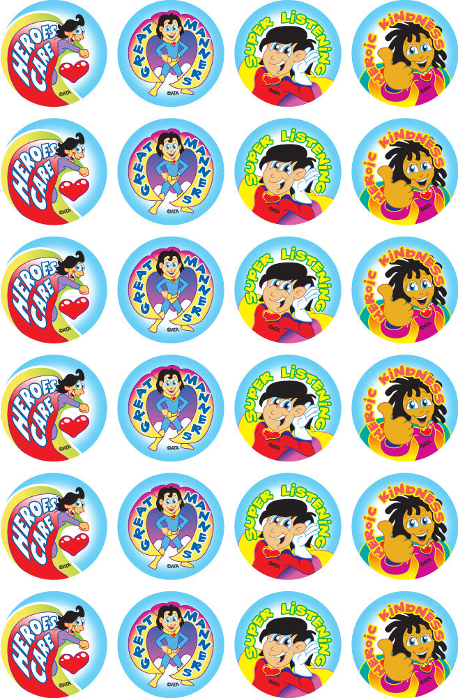 Super Manners - Merit Stickers (Pack of 96)