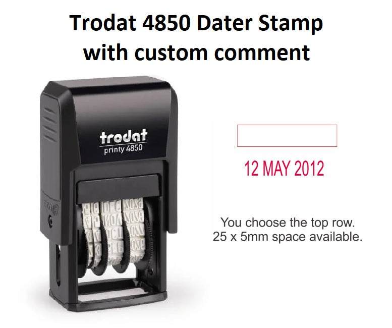 Trodat Printy 4850 - Date Stamp with Custom Comment