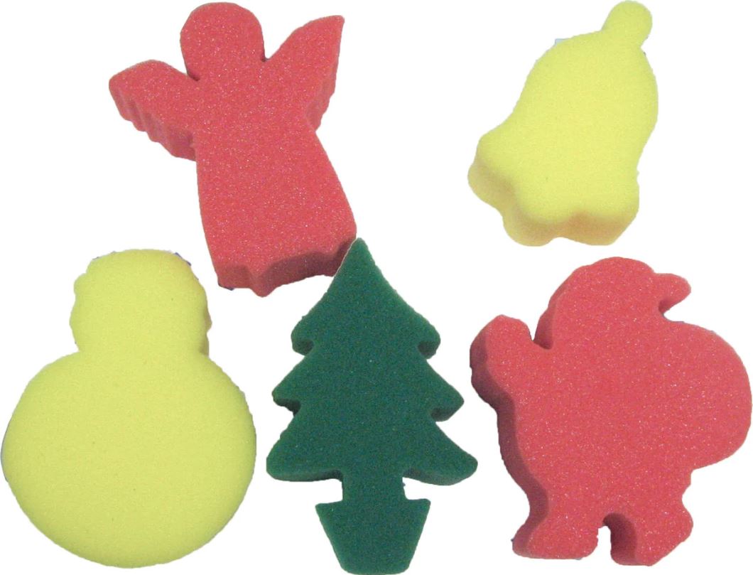 Sponge Shapes - Christmas 5's