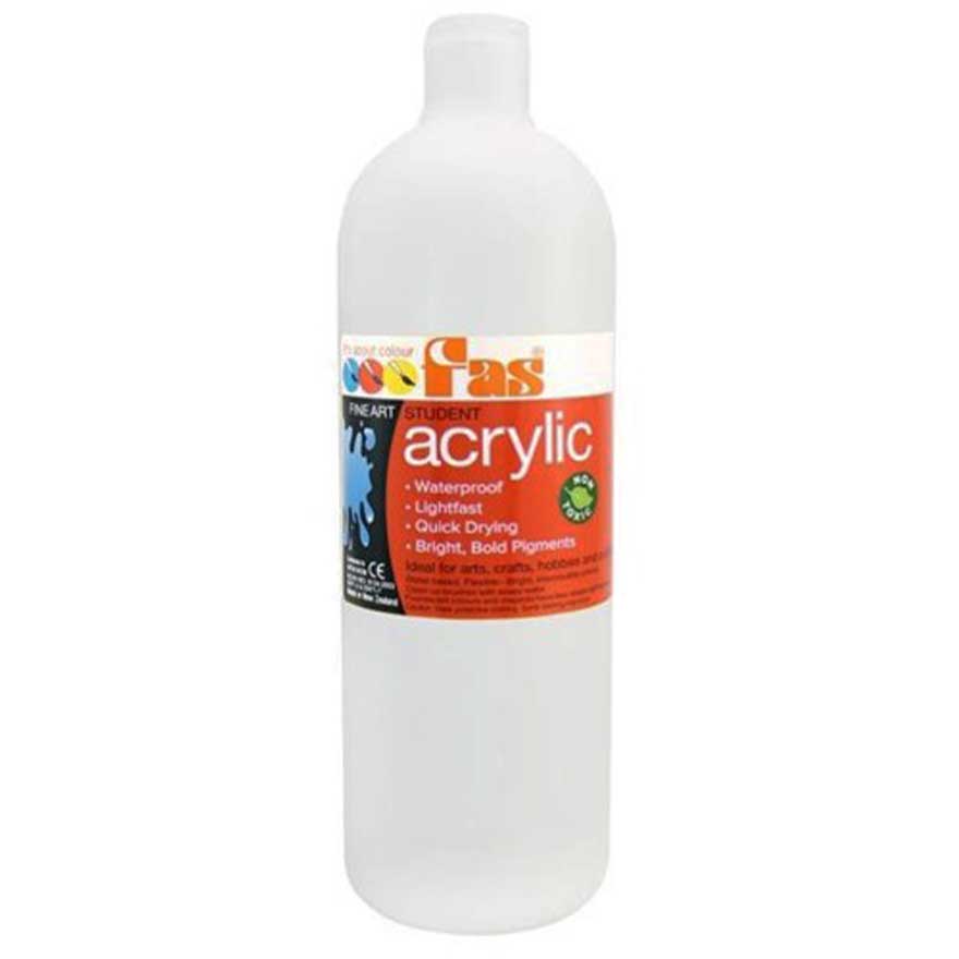 White 1L - FAS Student Acrylic Paint
