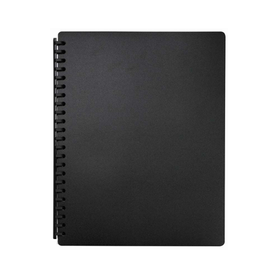 Black - A4 Refillable Clearfile 20 Pocket