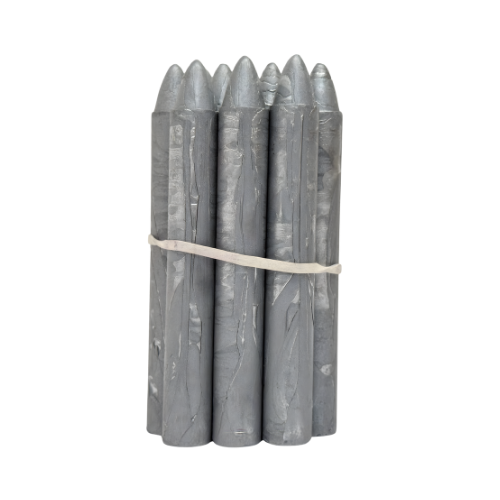 Retsol Hard Wax Crayon - Metallic Silver 10's