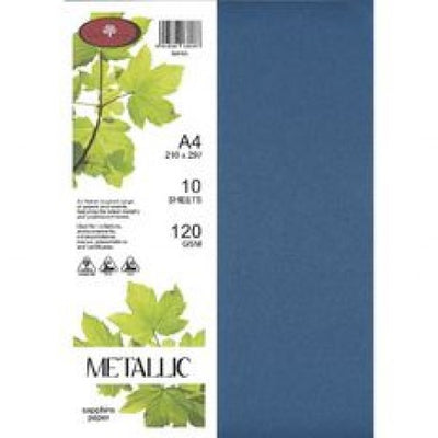 Sapphire Blue - A4 Metallic Paper 120gsm - 40 Pack