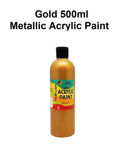 Bright Gold 500ml - Metallic Acrylic Paint