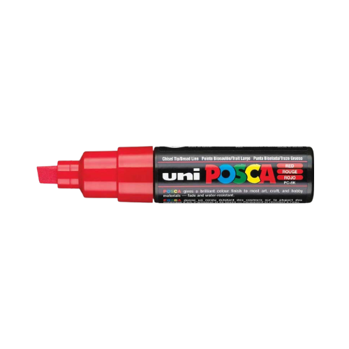 Red - Posca Paint Markers (Chisel Tip)