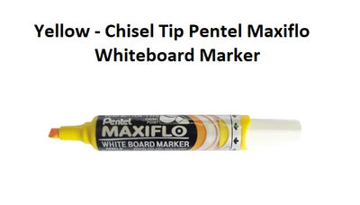 Yellow - Chisel Tip Pentel Maxiflo Whiteboard Marker
