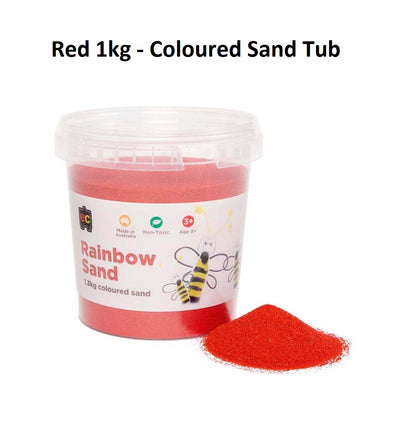 Red 1kg - Coloured Sand Tub