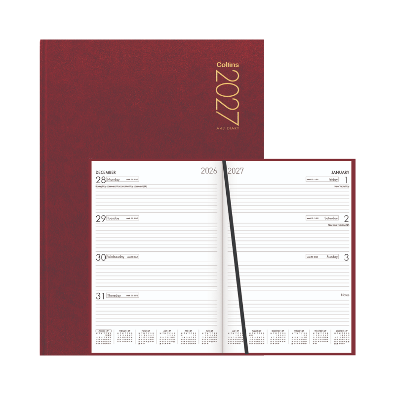 2027 Collins Diary A43 Red