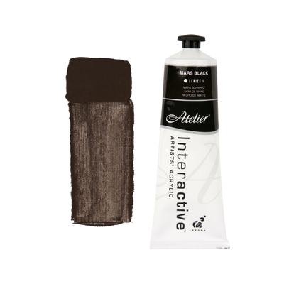 Mars Black 80ml - Atelier Acrylic Paint S1