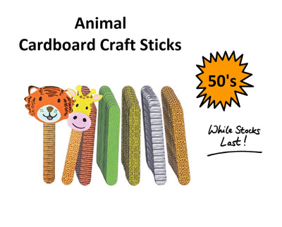 Wild Animal Cardboard Craft Sticks