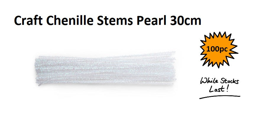 Pipe Cleaners - Pearl 30cm (100pcs)