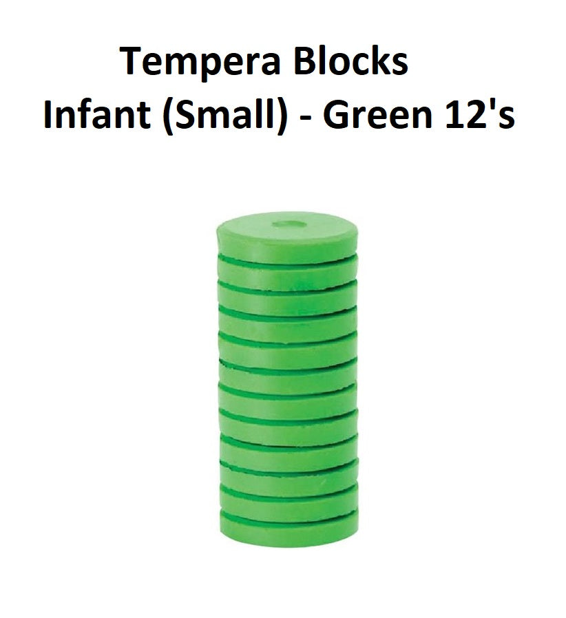 Brilliant Green 12's - Tempera Blocks Infant (Small)