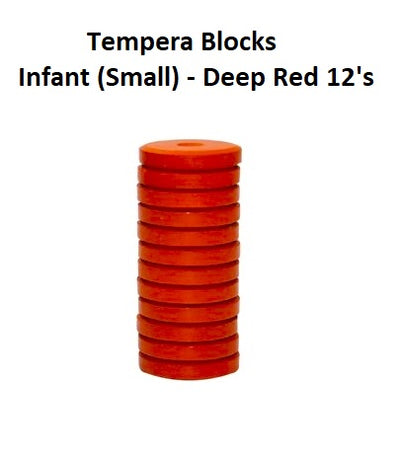 Deep Red 12's - Tempera Blocks Infant (Small)