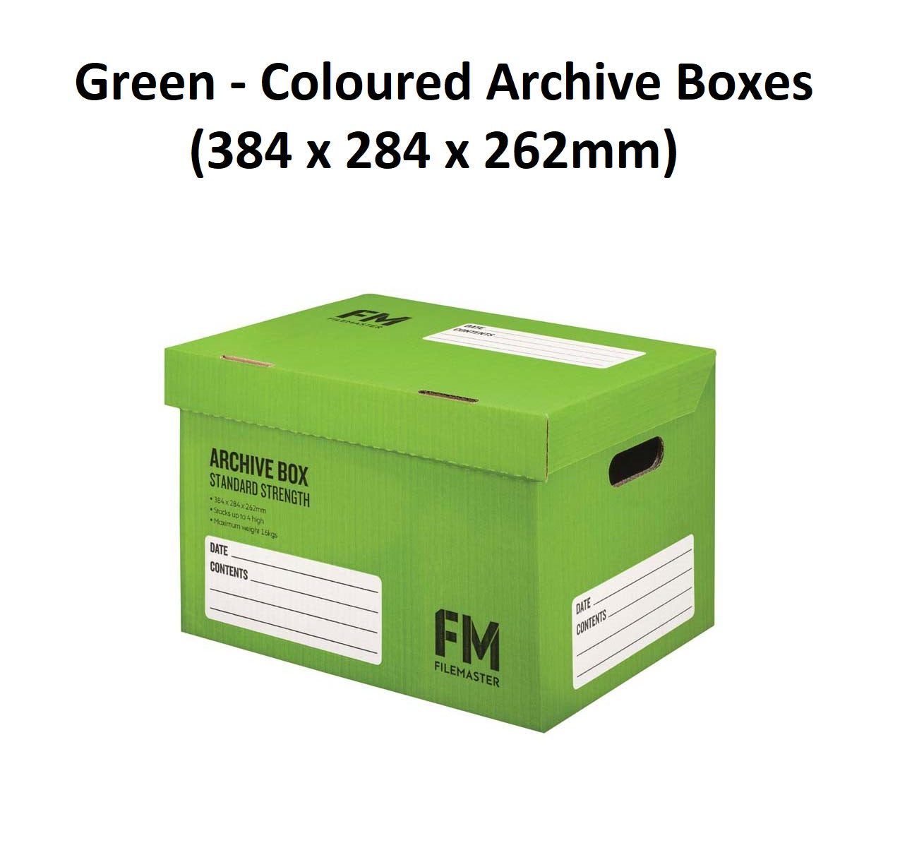Coloured Archive Boxes - Green