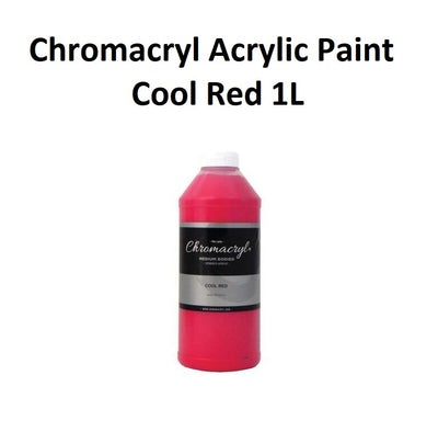 Cool Red 1L - Chromacryl Acrylic Paint