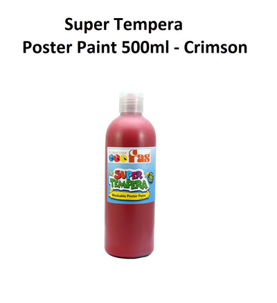 Crimson 500mL - FAS Super Tempera Poster Paint