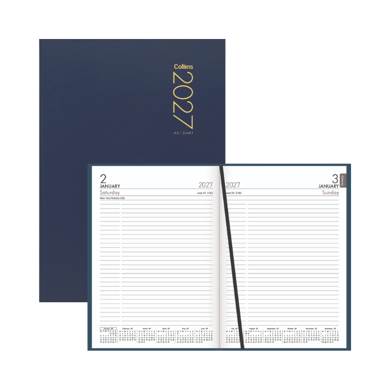 2027 Collins Diary A51 Navy Blue