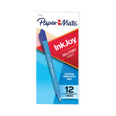 Blue (Box of 12) - Papermate Inkjoy 100RT Ballpoint Pens