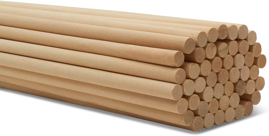 Wooden Dowel Rods - 30's - 90cm x 6mm