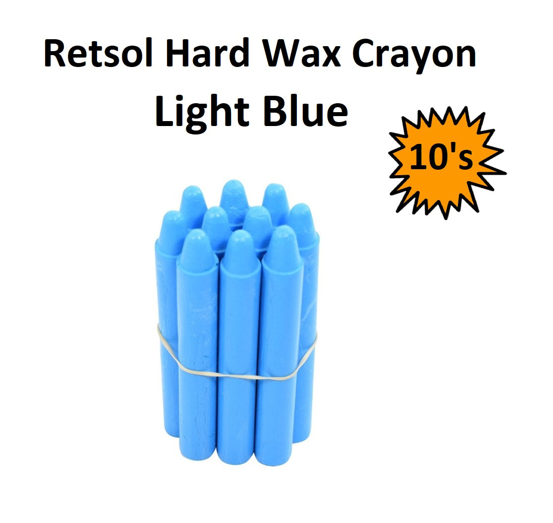 Retsol Hard Wax Crayon - Light Blue 10's