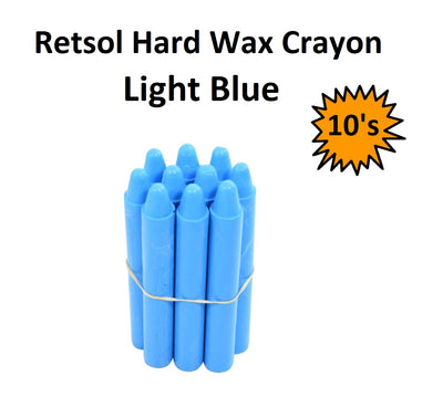 Retsol Hard Wax Crayon - Light Blue 10's