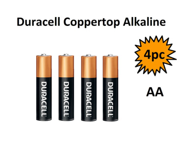 Duracell Coppertop Alkaline Batteries - AA (4 Pack)