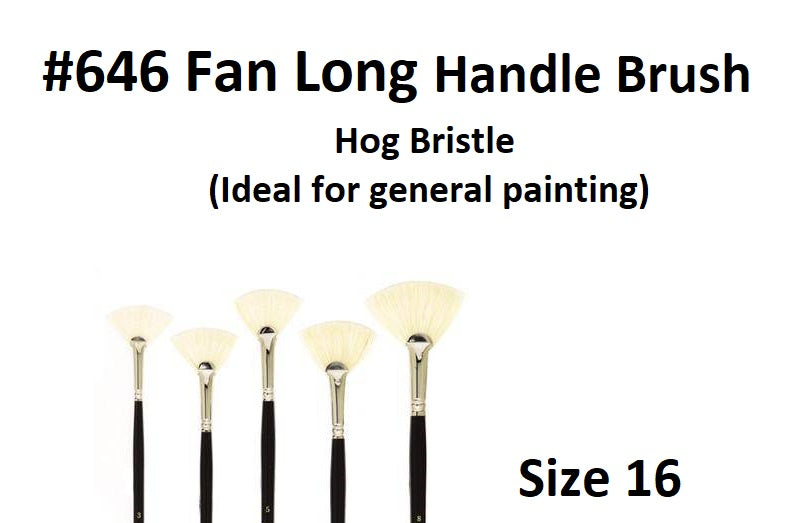 Size 16 - Fan Brush Squirrel 646 Long Handle