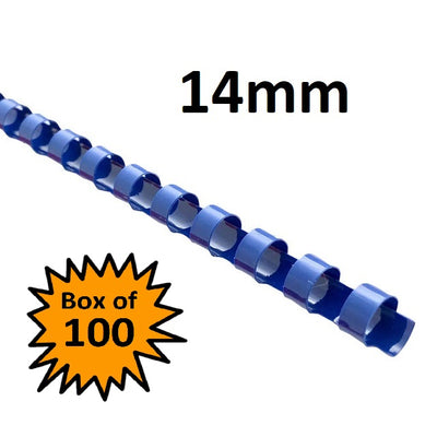 Blue 14mm - Binding Coils (Box of 100)