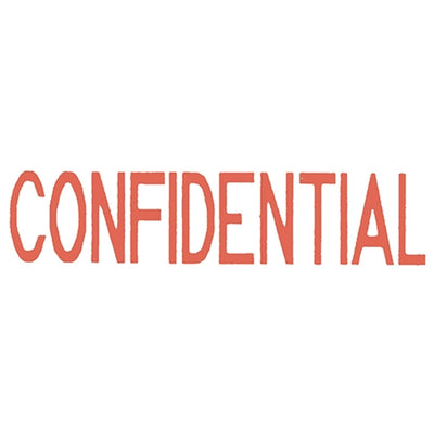 Self Inking Office Stamp - Confidential Red