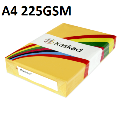 A4 Goldcrest Yellow - Kaskad 225gsm 100 sheets