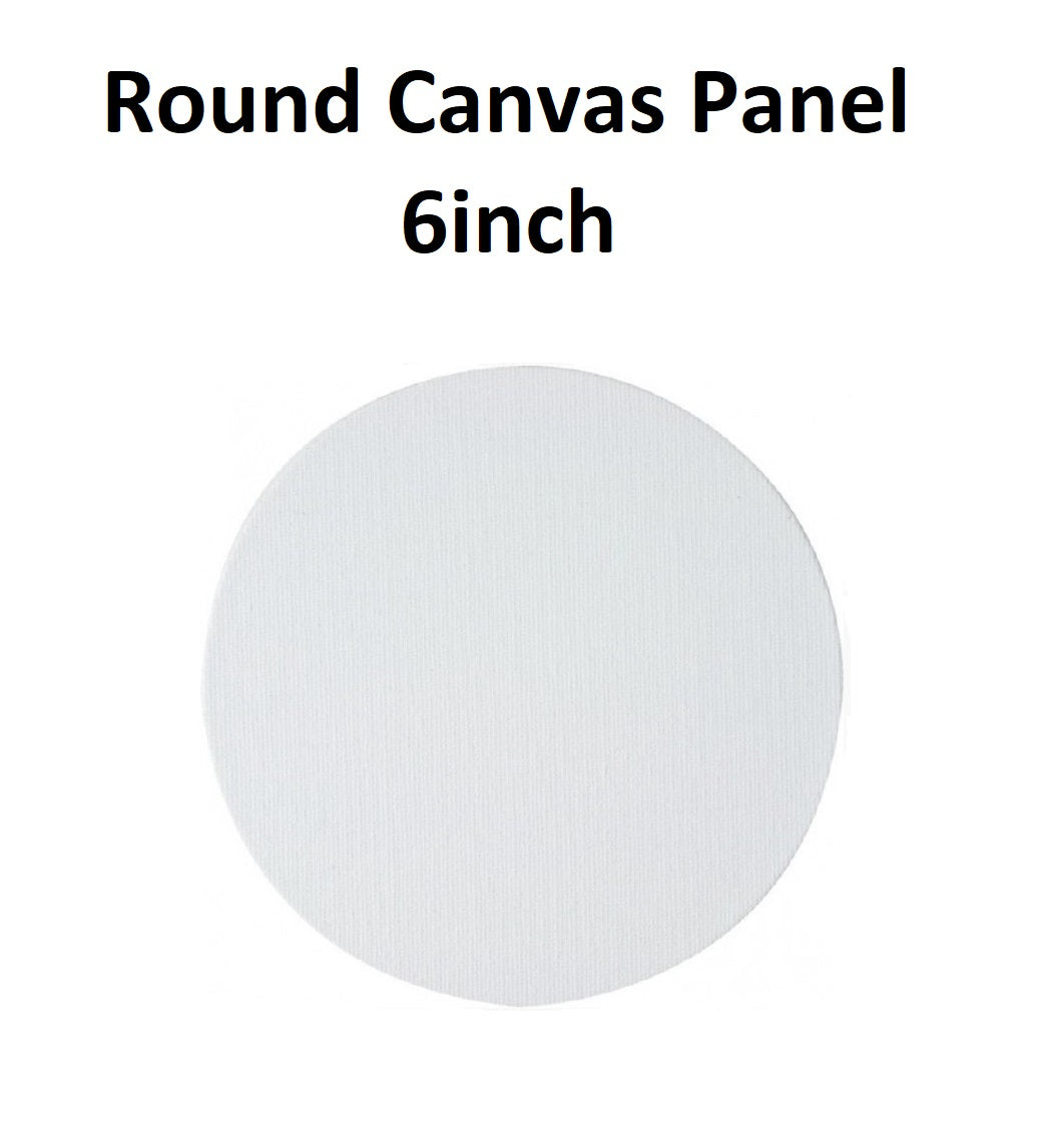 6 inch - Round Canvas Panel