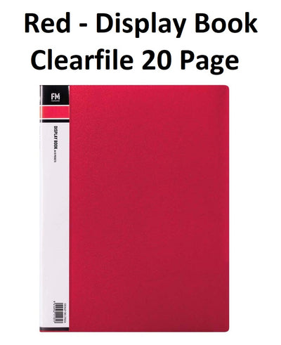 Red - A4 Clearfile 20 Page