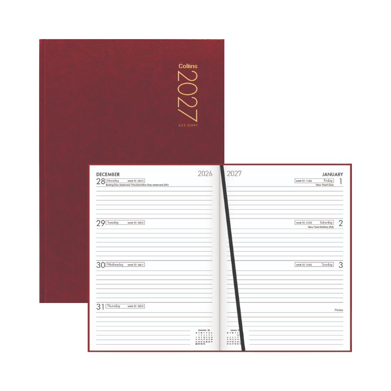 2027 Collins Diary A53 Red