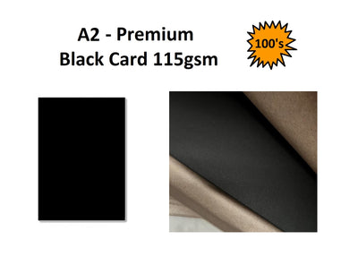 A3 - Premium Black Card 115gsm - 100's
