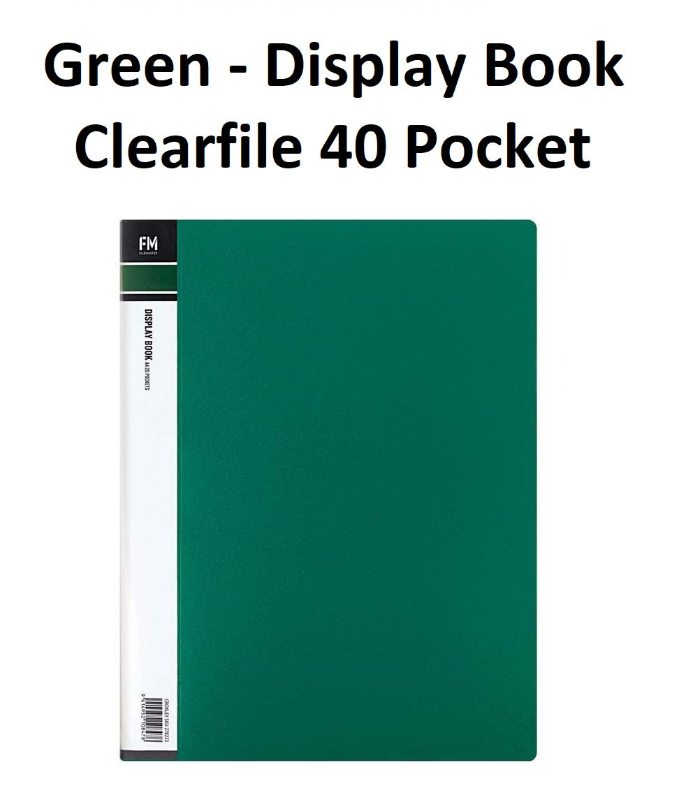 Green - A4 Clearfile 40 Page