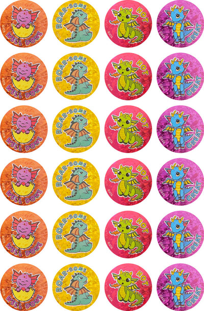 Dragons - Laser Merit Stickers (Pack of 84)