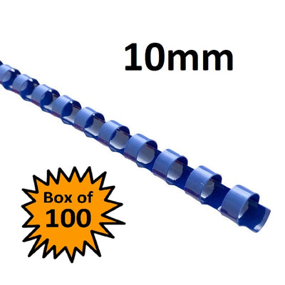 Blue 10mm - Binding Coils (Box of 100)